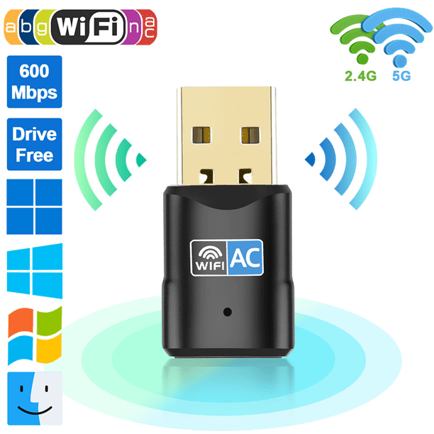 Drive Free USB WiFi Adapter, 1300Mbps 2.4G/5G Dual Band Wireless Adapter, Doosl 802.11ac USB 3.0 WiFi Dongle Network Adapter for Desktop PC Laptop Compatible with Windows 11/10/8/7/XP