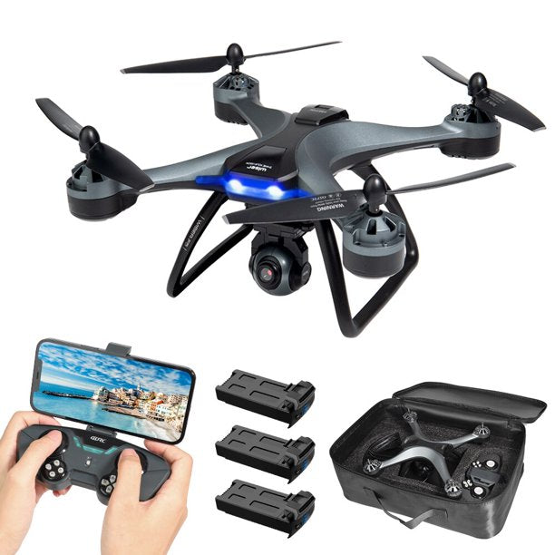 GPS Drone with 6K Camera for Adults, Vinsic 5G WiFi HD Live Video, Auto Return Home, RC FPV Quadcopter with 60 Mins Flight Time, 3 Battery, Follow Me, Long Control Range Drone for Beginners