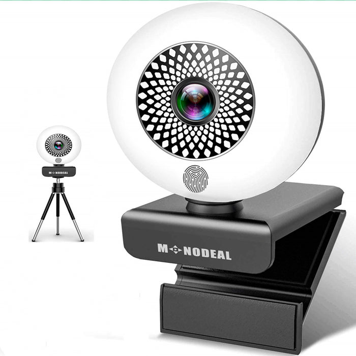 HD Webcame, iFanze Web Camera with Built in Mic and Adjustable Ring Light Autofocus Network Camera