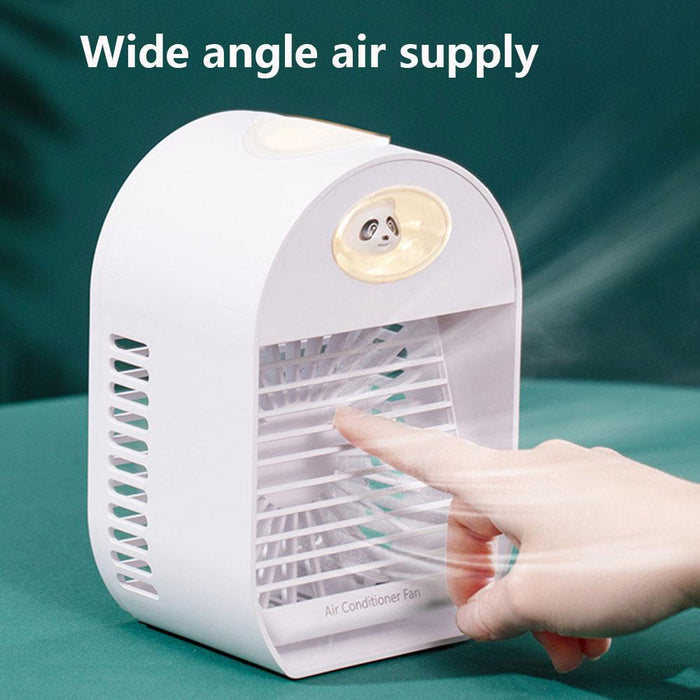 Beenate Air Conditioner Fan, Personal Mini Air Conditioner Fan with LED Night Lights, Portable AC Fan with 3 Speed Modes, Portable Air Conditioner for Room, Home, Office, Car