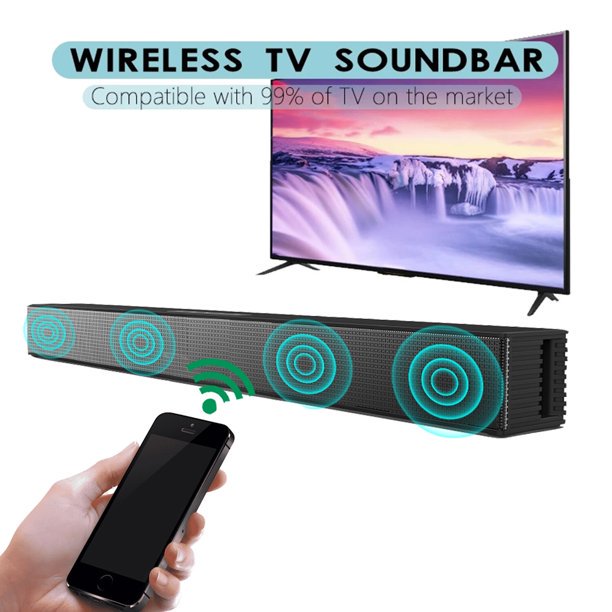 23-Inch Sound Bar, Wired and Wireless Smart Bluetooth 5.0