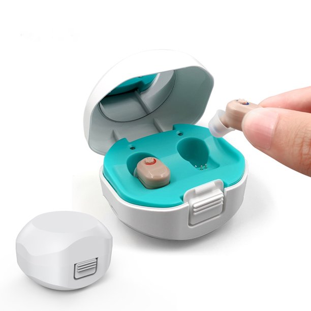 Rechargeable Hearing Aids for Seniors Sound Amplifier Devices with Charging Box