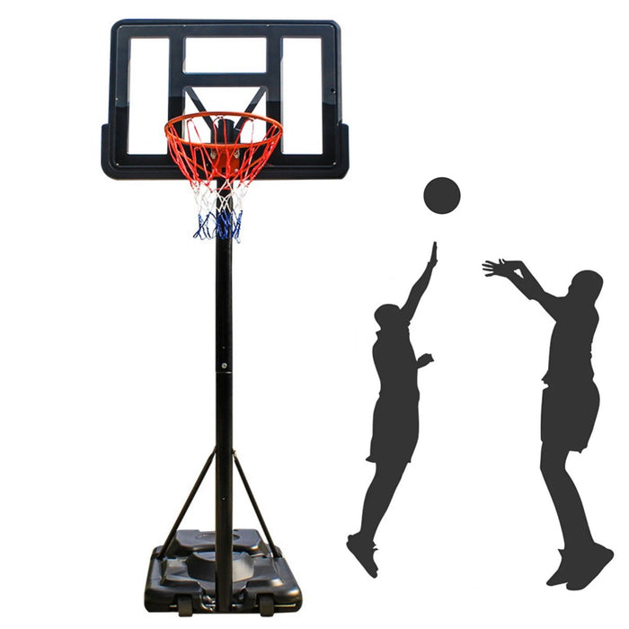 iFanze Basketball Hoop, 4.4-10ft Height Adjustable Portable Basketball Goal System, 44" Backboard, 18" Rim, Kids Adults Basketball Hoop Indoor Outdoor