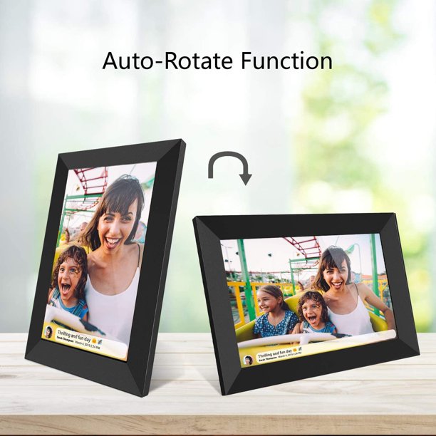 WiFi Digital Picture Frame, 10.1 inch IPS Touch Screen Smart Cloud Photo Frame with 16GB Storage, Frameo APP Control, Auto-Rotate