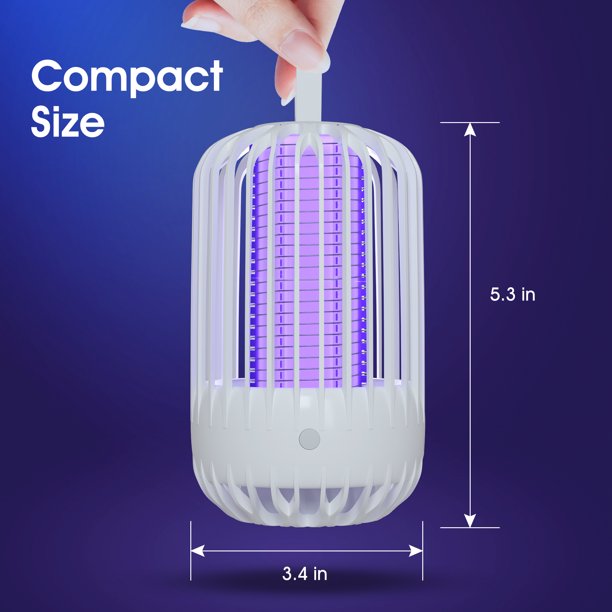 Bug Zapper Outdoor, JoRocks Mosquito Zapper for Outdoor and Indoor, Cordless Electric Mosquito Repellent Insect Killer for Home,Kitchen, Patio