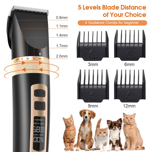 Mrdoggy Dog Clippers, Dog Clippers For Thick Fur Has Safe And Sharp Blade, Electric Dog Clippers Heavy Duty With Low Vibration, Wahl Dog Groom Clippers Best Choice for Dogs Cats and Others, J312