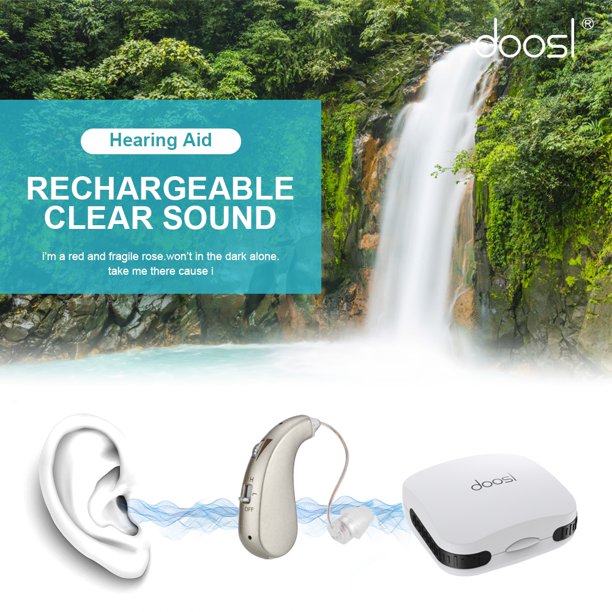 Doosl Rechargeable Hearing Aid, Invisible Hearing Amplifiers for Seniors, High Power Amplifier Sound Enhancer Device to Aid and Assist Hearing For ElderlyDeaf