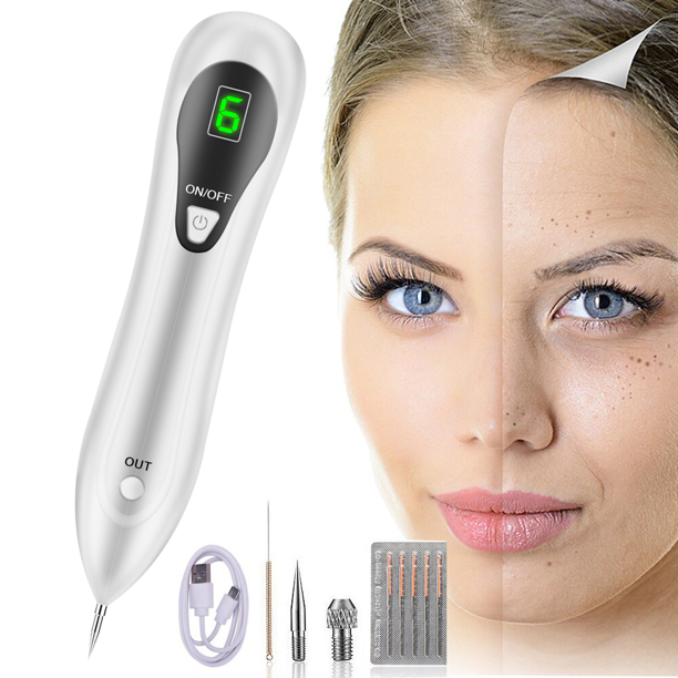 Xpreen Mole Remover Pen, Skin Tag Remover Dark Spot Remover Freckle Tattoo Wart Mole Removal Tool with LCD Screen and Spotlight