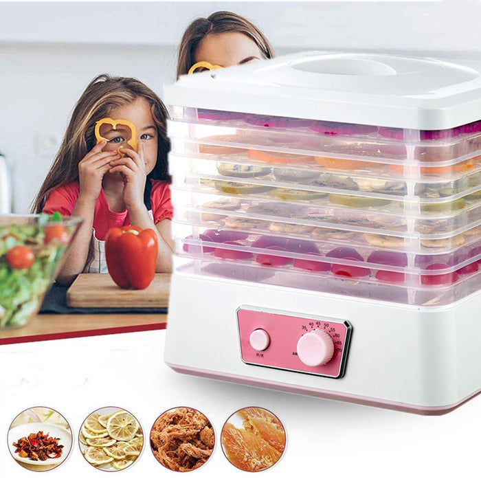 Food Dehydrator Machine for Beef Jerky, Fruits, Vegetables Electric Dryer Machine with 5 BPA-free Trays, Adjustable Temperature Control