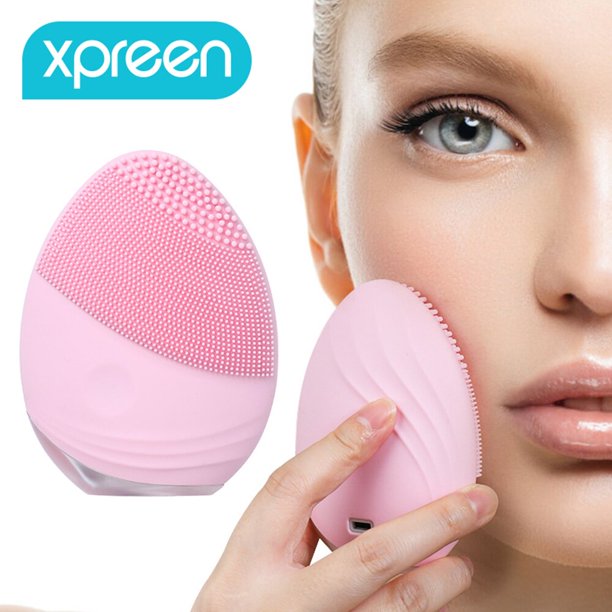 Silicone Facial Cleansing Brush USB Charge IPX7 Waterproof Electric Face Scrubber Massager for Gentle Exfoliating Deep Cleanse Skin Care Beauty Tool