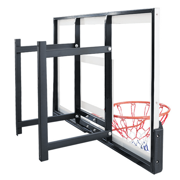 Wall Mounted Basketball Hoop, 48'' x 32'' Shatterproof Polycarbonate Backboard & Rim Combo for Indoor and Outdoor Use