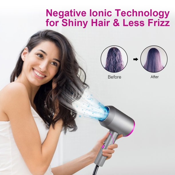 Ionic Hair Dryer, Ifanze 2000W Foldable Portable Hair Blow Dryer with Diffuser Cool / Warm / Hot settings,Professional Hair Care for Travel Home and Salon