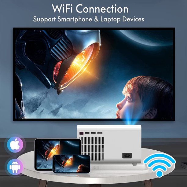 Mini Projector, WiFi Projector Portable Android Projector Compatible