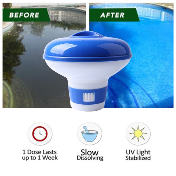 Pool Chlorine Floater, Chlorine Floater Included Chlorine Tablets, 5" Diameter Pool Chlorine Floater, Optimal Pool Chlorinator with Adjustable Release for Indoor & Outdoor Swimming Pool Hot Tub, J120