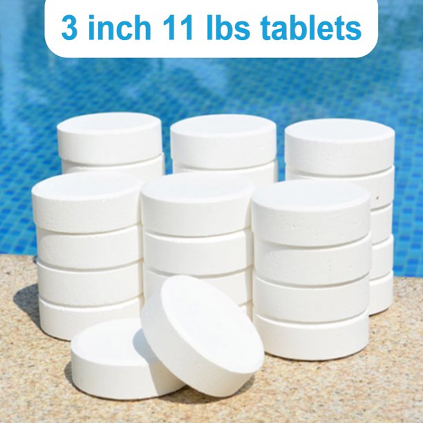 3 inch Stabilized Chlorine Tablets for Swimming Pool Cleaning, 11 lbs