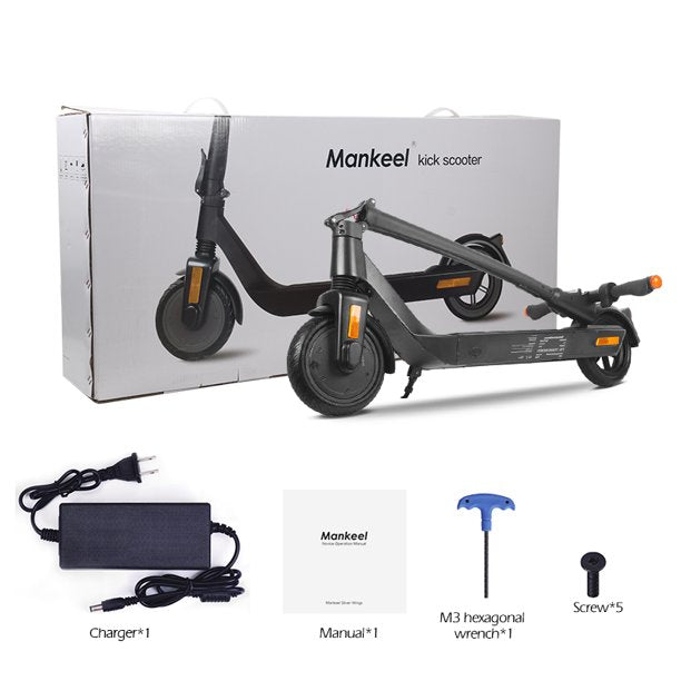 Mankeel Electric Foldable Scooter with App Controlled, Black 2 Wheels Height Adjustable Outdoor Equipment for Garden Road