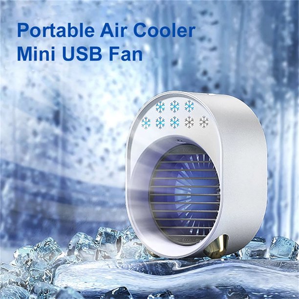 Portable Air Conditioner Fan,Xpreen Rechargeable Evaporative Air Conditioner Fan with 3 Speeds, Cordless Personal Air Cooler with Handle for Home