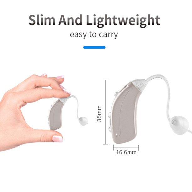 Vinmall Hearing Aids for Ear, Rechargeable Hearing Amplifiers Personal Hearing Amplifier Device, Suitable for Adults, Elderly, 2 Pack