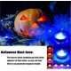 Halloween Witch Cauldron Pot with 12LEDs Color Changing Mist Maker Fog Machine Maker Fogger for Halloween Party Decor (Metal)