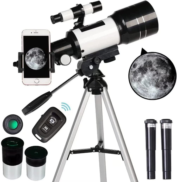 Telescope for Adults & Kids, 70mm Aperture Refractor Telescopes for Astronomy Beginners